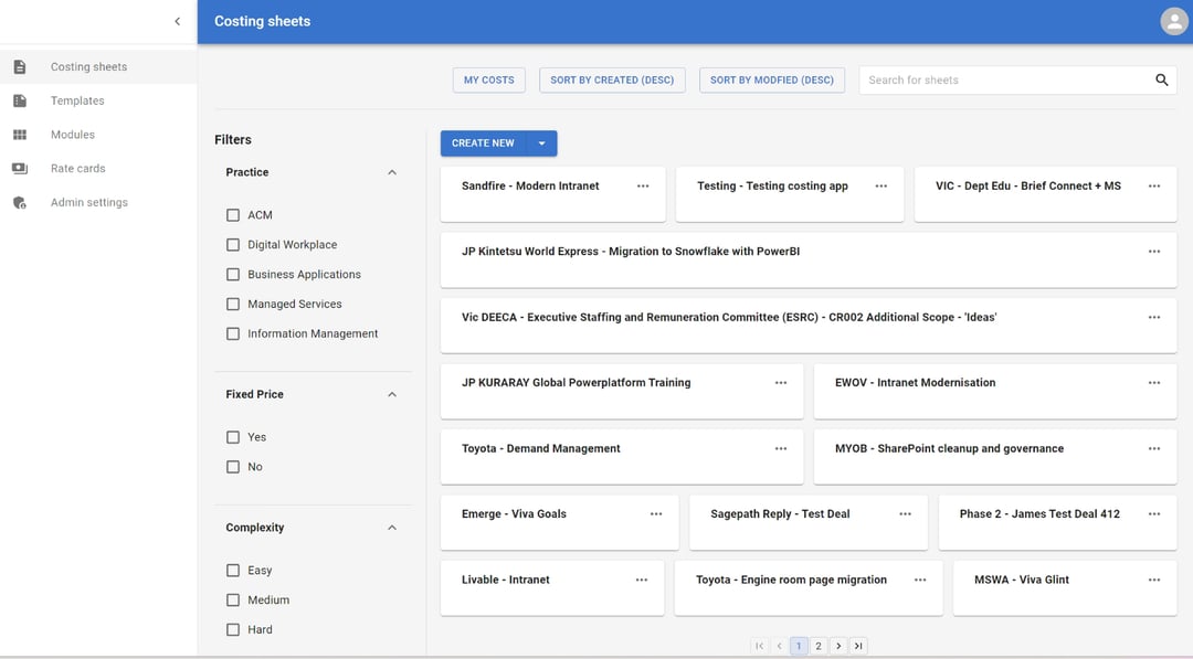 Costing Sheet App | Future Web App