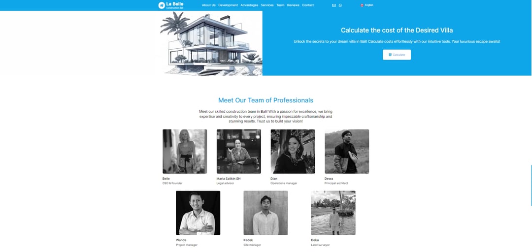 La Belle Construction | Future Web App